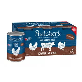 BUTCHER'S Original Mega Pack Mix com legumes em molho – comida húmida para cães – 6 x 400 g