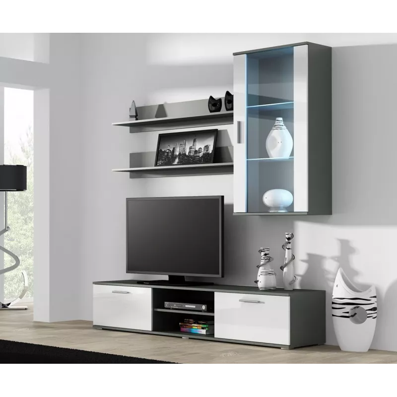 Suporte de TV Cama SOHO 180 cinzento/branco brilhante