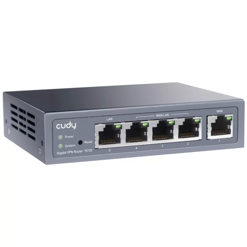 Router VPN multi-WAN Gigabit Cudy router com fios Fast Ethernet, Gigabit Ethernet cinzento