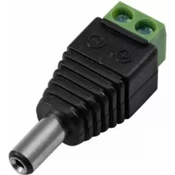 Adaptador de fonte de alimentação EUROLITE 50532025 macho – ficha DC oca para terminal de parafuso