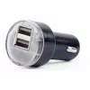 Carregador de automóvel Gembird EG-U2C2A-CAR-02, entrada 12–24V, saída 5V/2,1A, 2× USB 2.0, preto