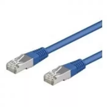 Cabo patch Wentronic Goobay CAT 5e, F/UTP, azul, 3 m - mistura de cobre CCA (50160)