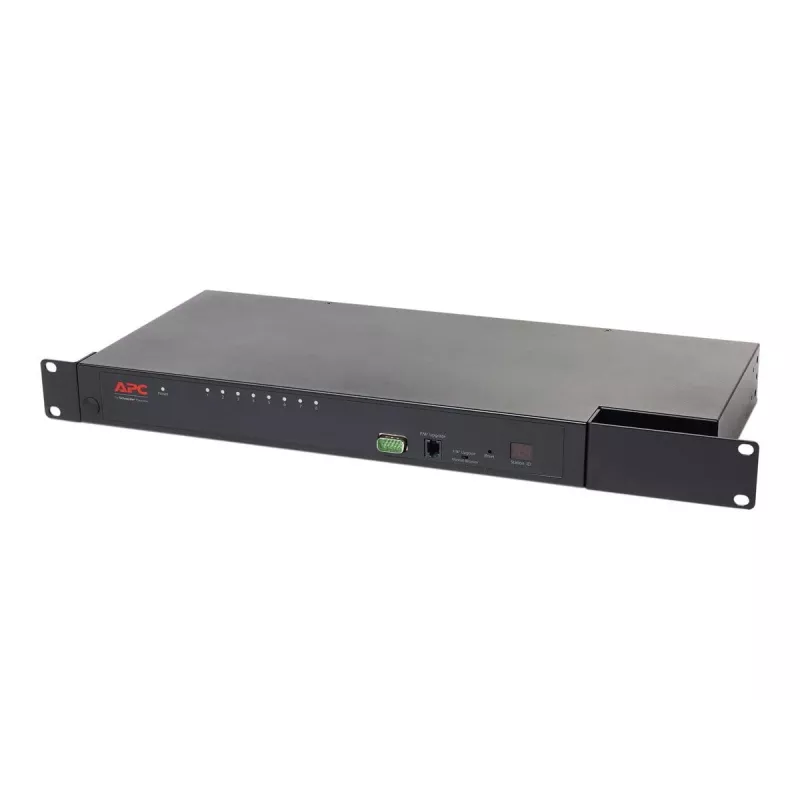Switch KVM APC KVM0108A, 8 portas PS/2 VGA, rack 1U, 1600x1200, preto