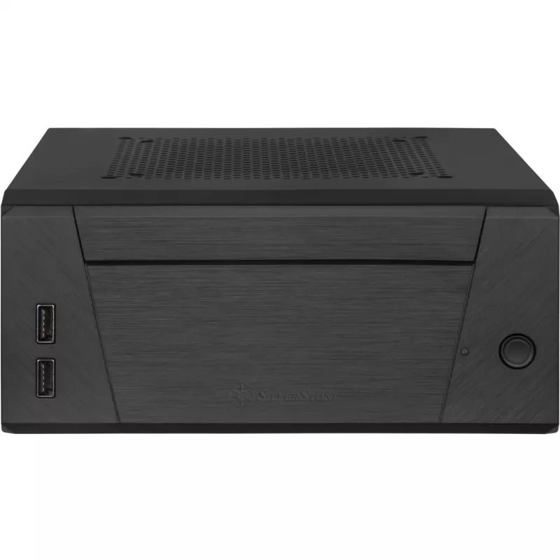 SilverStone MILO ML10 - USFF - Mini-ITX - sem fonte de alimentação - preto - USB/áudio (SST-ML10B)