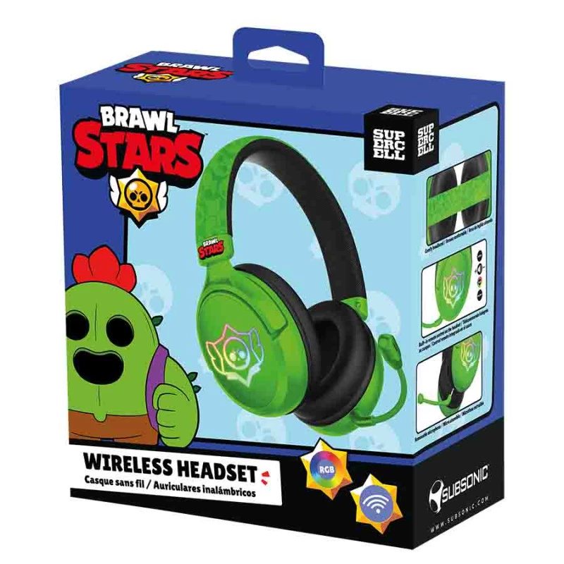 Headset de gaming sem fios Subsonic Brawl Stars Skull