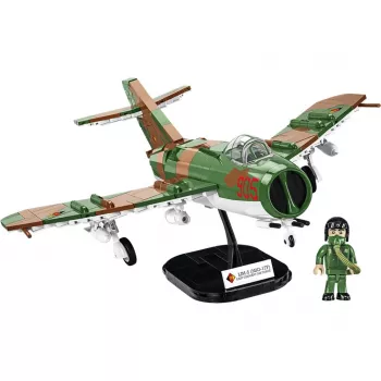 Brinquedo de construção Cobi Lim-5 MiG-17F Alemanha Oriental Força Aérea modelo 5825, conjunto de construção