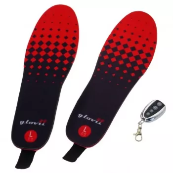 Palmilha aquecida Glovii GW2M unissexo preto, tamanho M, lavável, poliéster, pack de 2