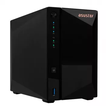 Asustor DRIVESTOR 2 Pro Gen2 AS3302T v2 NAS Realtek RTD1619B 2 GB DDR4 ADM preto