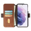 PhoneWallet Krusell para Samsung Galaxy S21+ vintage cognac — capa de telemóvel com carteira