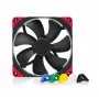 Ventoinha de caixa Noctua NF-A14 PWM chromax.Preto.swap 140 mm, 12V, 300–1500 RPM, PWM, 140,2 m³/h, 24,6 dB