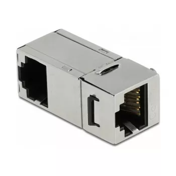 Módulo Keystone DeLOCK conector fêmea RJ45 para conector fêmea RJ45 Cat.6A 90° angular
