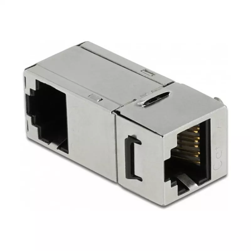 Módulo Keystone DeLOCK conector fêmea RJ45 para conector fêmea RJ45 Cat.6A 90° angular