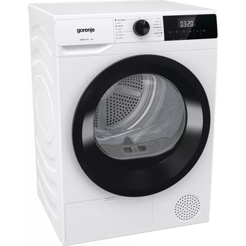 Máquina de secar roupa Gorenje | D2HNE7E | Classe de eficiência energética E | Carga frontal | 7 kg | Bomba de calor | LED | Profundidade 51 cm | Branco
