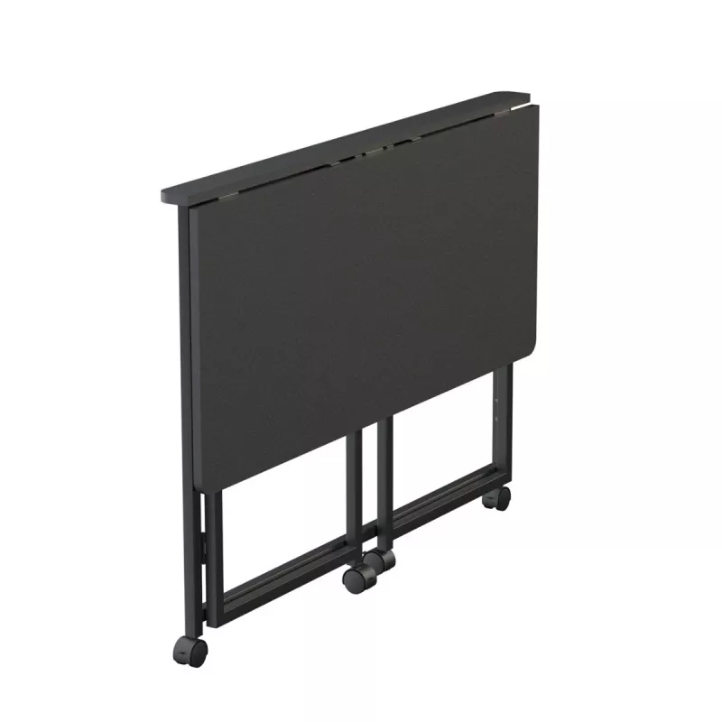 Mesa dobrável Maclean, preta, móvel, 100 x 50 cm, máx. 50 kg MC-1250 B