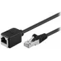Cabo de extensão Goobay CAT 5e F/UTP, preto, 15 m - material de cobre, ficha RJ45 (8P8C) conector fêmea RJ45 (8P8C) (73390)