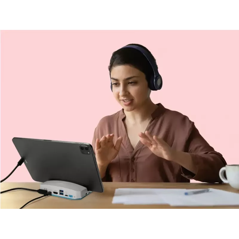 AVerMedia X'TRA GO GC515 dock de captura de vídeo, gravação 4K30/1080p120, saída HDMI 4K60, USB-C DP Alt Mode, USB Power Delivery, branco