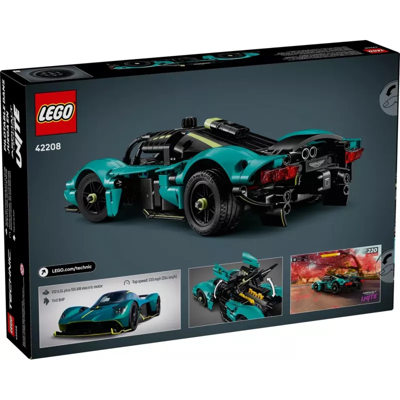 LEGO Technic Conjunto Aston Martin Valkyrie Modelo Escala 1:8, 707 peças, idade recomendada 9+