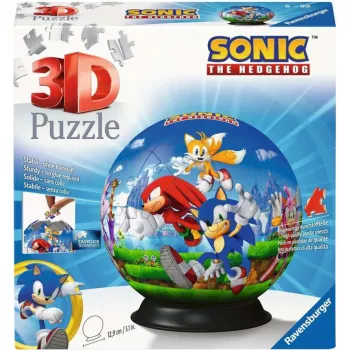Bola de puzzle 3D Ravensburger Sonic the Hedgehog, 72 peças, modelo 11592