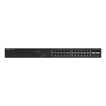 Switch gerido LANCOM GS-3628XP, 24× portas 2,5G RJ-45, PoE, L2/L3, montagem em rack 1U