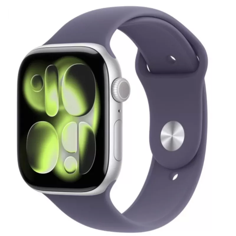 Apple Watch Series 11 GPS + Cellular 42mm Caixa de alumínio prateado com bracelete desportiva Purple Fog - M/L