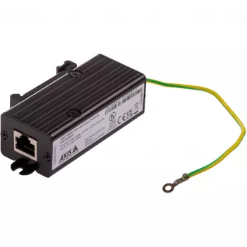Axis TU8001 proteção contra sobretensão Ethernet para dispositivos PoE, montagem em parede/DIN, preto