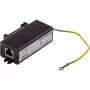Axis TU8001 proteção contra sobretensão Ethernet para dispositivos PoE, montagem em parede/DIN, preto