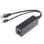 Microconnect MC-POESPLITTER divisor de rede Power over Ethernet (PoE) preto