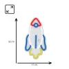 Luz néon LED MANTA SNL91MT estilo RAKETA – painel néon LED decorativo, modelo SNL91MT