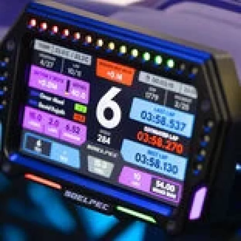 Ecrã de corrida Spectrum SOELPEC XR-5 — ecrã de painel montado no veículo para telemetria de desportos motorizados e dados de tempos por volta