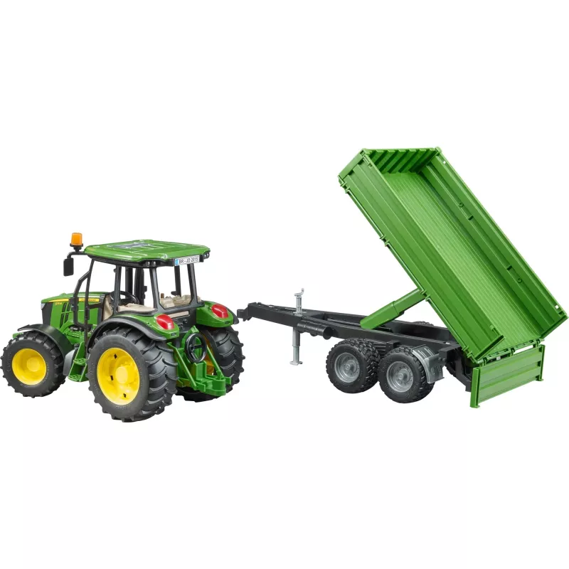 Modelo de trator BRUDER John Deere 5115 M com atrelado basculante