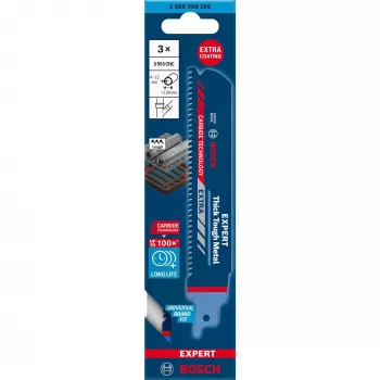 Bosch 2 608 900 366 lâmina de serra para serra de recortar/serra de marquetería/serra sabre lâmina de serra sabre carboneto 3 unid.