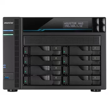 Asustor Lockerstor 10 AS6510T NAS Torre Intel Atom® C3538 8 GB DDR4 0 TB ADM Preto