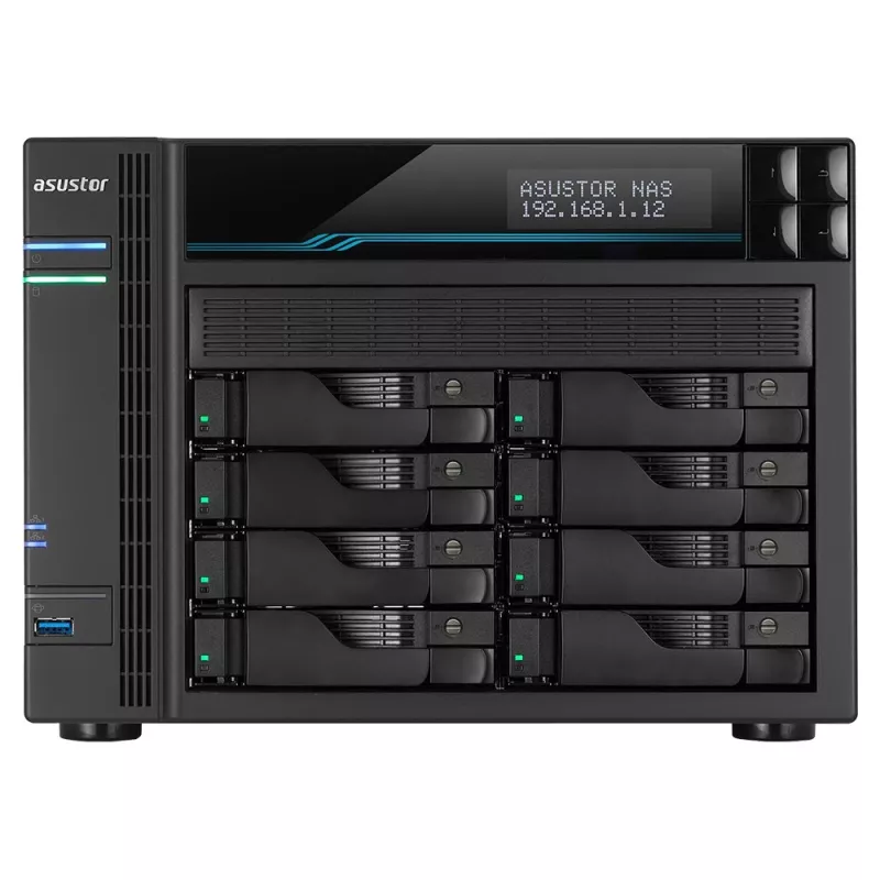 Asustor Lockerstor 10 AS6510T NAS Torre Intel Atom® C3538 8 GB DDR4 0 TB ADM Preto