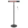 Aquecedor elétrico de pé para terraço TunaBone, tubo de carbono dourado único | TB2580ST-01 | aquecedor de terraço | 2500 W | preto