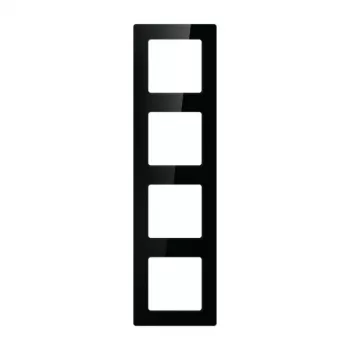 Moldura de parede para 4 módulos Avatto N-TS10-Frame-B4 — preta, moldura de montagem quádrupla para interruptores/tomadas