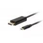 Adaptador de cabo de vídeo LANBERG CA-CMDP-10CU-0030-BK, 3 m, USB Type-C para DisplayPort, suporte 4K@60Hz/144Hz