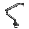 Suporte para monitor SILVERSTONE SST-ARM13 — suporte único compatível com VESA de altura ajustável, prateado