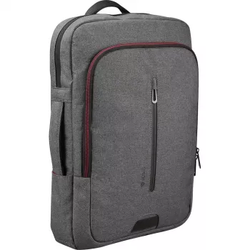 Mochila YENKEE YBB 1522GY — mochila multifuncional para portátil de 15,6 polegadas | nylon, 12 l, cinzento/vermelho