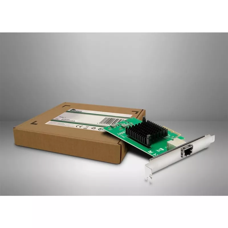 Placa de interface Inter-Tech ST-7267 PCIe RJ-45 10 Gbit/s verde prateado