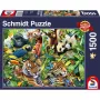 Schmidt Spiele 57385 Kunterbunte Tierwelt puzzle, 1500 peças, animais, a partir dos 12 anos