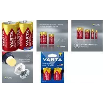 Pilha Varta 4720 LONGLIFE Max Power Mono D 1,5 V – Pilha primária D
