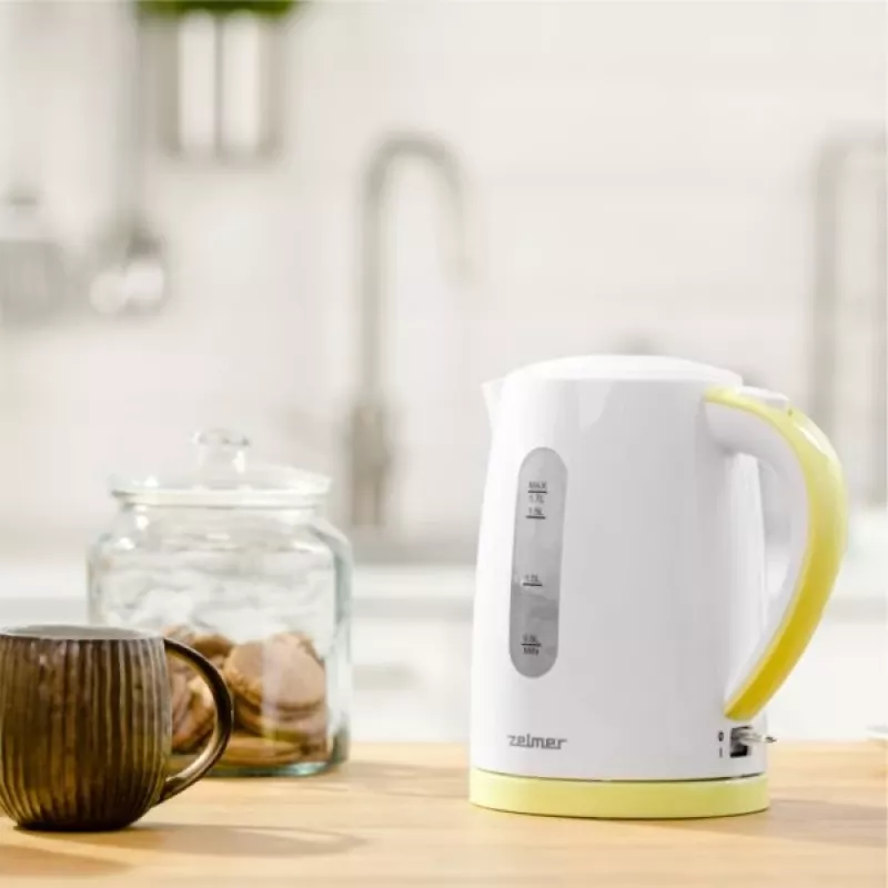 Chaleira Zelmer 1,7 L 2200 W branco amarelo