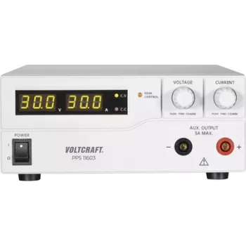 Fonte de alimentação de laboratório Voltcraft, ajustável PPS-11603 1 - 60 V/DC 0 - 2,5 A 160 W 2 x USB, programável remotamente (PPS-11603)