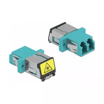 DeLOCK 86900 acoplador de fibra ótica LC duplex fêmea-fêmea multimodo água