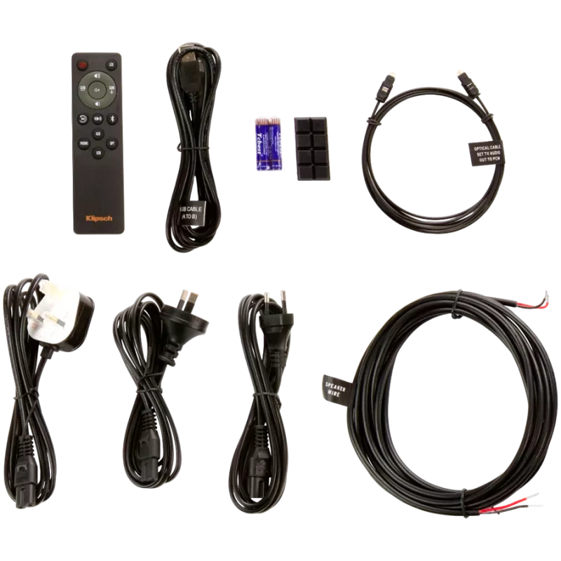 Coluna de estante ativa KLIPSCH R-51PM — com fios e sem fios, 120 W, preto/cobre