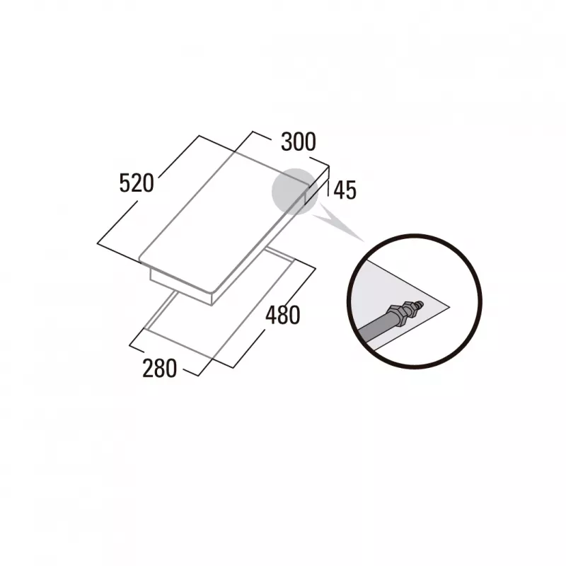 Placa de fogão a gás CATA GI 3002 X, 2 bicos, botões rotativos