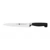 Conjunto de facas e bloco de corte ZWILLING 35145-000-0 — 7 peças, lâminas de aço inoxidável, cabos de plástico, incluindo faca de pão, descascador, faca de cozinha, faca de fatiar, compartimento para tesouras