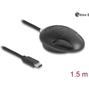 Recetor GNSS Navilock NL-802UC EVA-M8Q — USB Type-C 2.0, cabo de 1,5 m