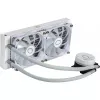 Kit de refrigeração líquida Cooler Master MasterLiquid 240L Core ARGB branco — radiador de 240 mm, ventoinha de 120 mm, compatível com LGA1700/AM5/AM4 e sockets mais antigos