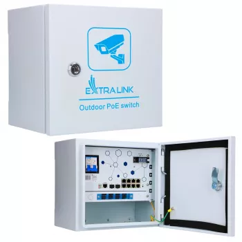 Switch gerido Extralink Minos 8x RJ45 1000Mbps PoE 200W L2